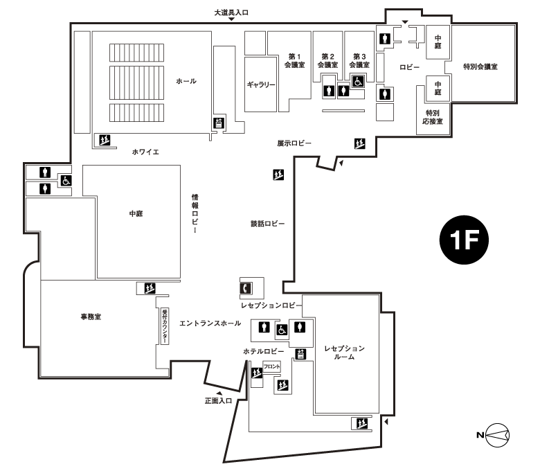 川崎市国際交流センター1階図